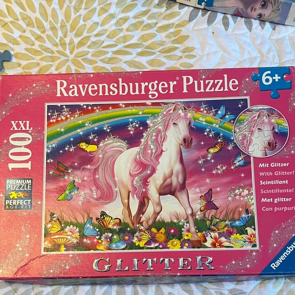 Ravensburger Glitter Puzzle - Pink and Rainbow